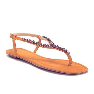 SCHUTZ Cordelia Embellished Suede Sandal